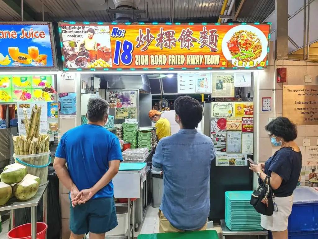 No. 18 Zion Road Fried Kway Teow Hawker Stall